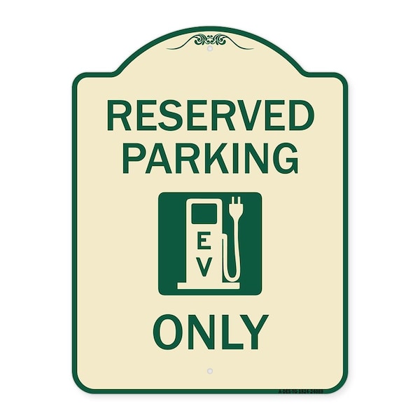 Signmission Ev W/ Electric Vehicle Charging Station Graphic Heavy-Gauge Aluminum Sign, 24" x 18", TG-1824-24089 A-DES-TG-1824-24089 - main